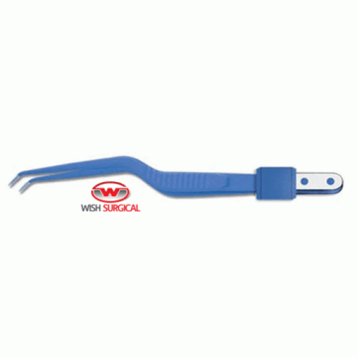 Bayonet Bipolar Forceps Curved,1 Mm Tip