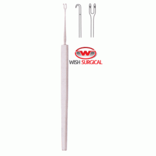 Guthrie Double Retractor Hook, 13cm, 2mm Wide, Sharp