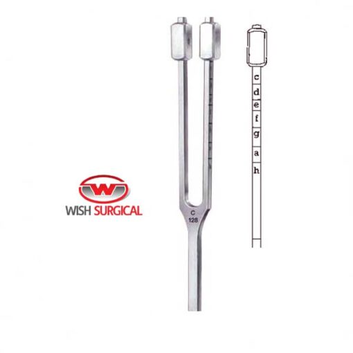 Hartmann Tuning fork, C 128, with Celebrations, French Stainless Steel