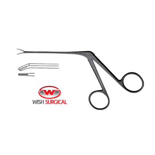 McGee Wire Bending Forceps, angled downward, Black, 8cm, 3.5 x 0.8mm