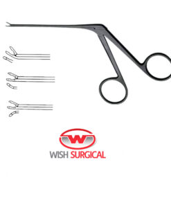 Micro Ear Forceps, Cup Shaped, Black, Straight, 8cm