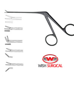 Micro Ear Forceps, Straight Smooth, Black, 8cm