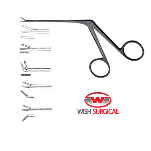 Micro Ear Forceps, Straight Smooth, Black, 8cm