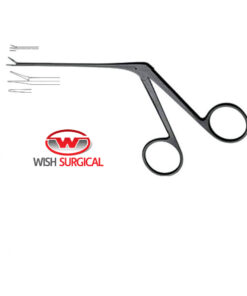 Mini Mcgee Micro Ear Forceps, 3.5mm x 0.6mm, Straight smooth, Black, 8cm