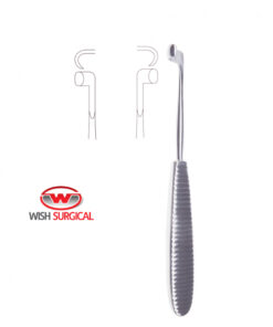 OBWEGESER Mandibular Stripper inferior border Raspatory, left, Blade 10 mm, 18cm