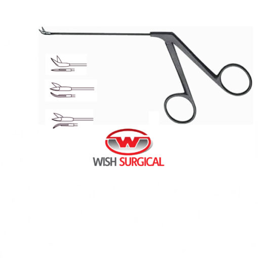 Wullstein Micro Ear Scissors, Very Delicate, Black, 9cm