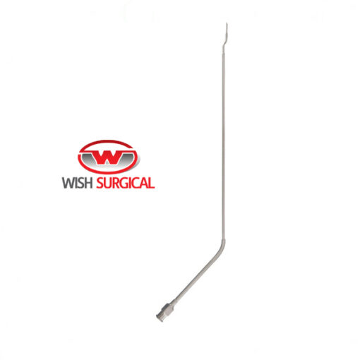 Instruments For Endolaryngeal Microsurgery, Injection Needle, bayonet-shaped, with LUER-LOCK, 23cm