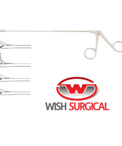 Micro Laryngology Grasping Forceps, Finger Movable Serrated, 23cm
