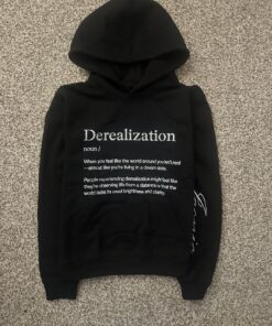 Black Derealization Hoodie Sample, Small